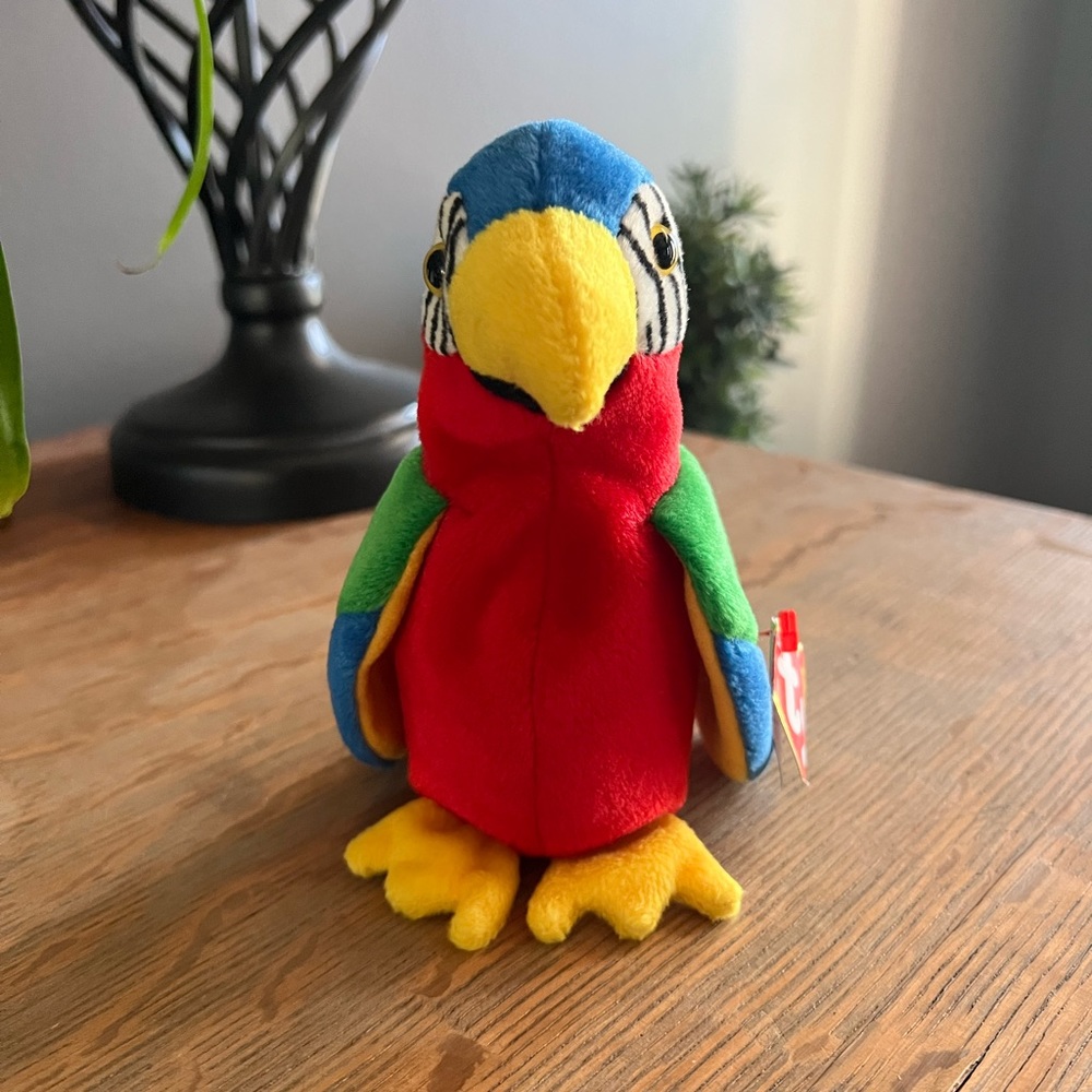 TY The Beanie Babies Collection Tropical Bird Parrot Jabber NWT October 10, 1997